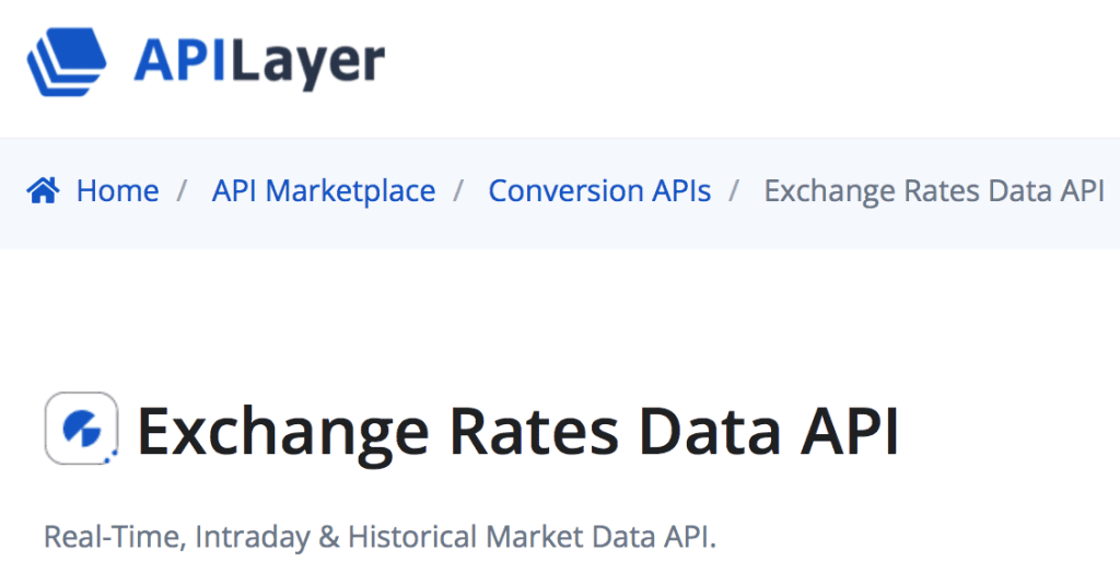 Exchange Rates Data API