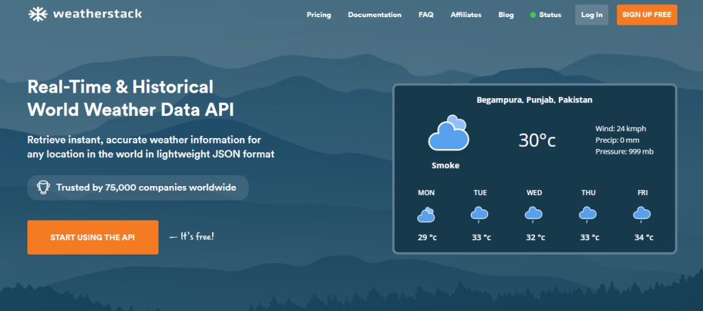 weatherstack - the best weather APIs