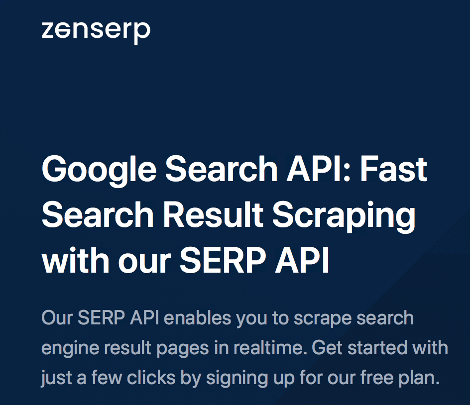 zenserp for scraping website