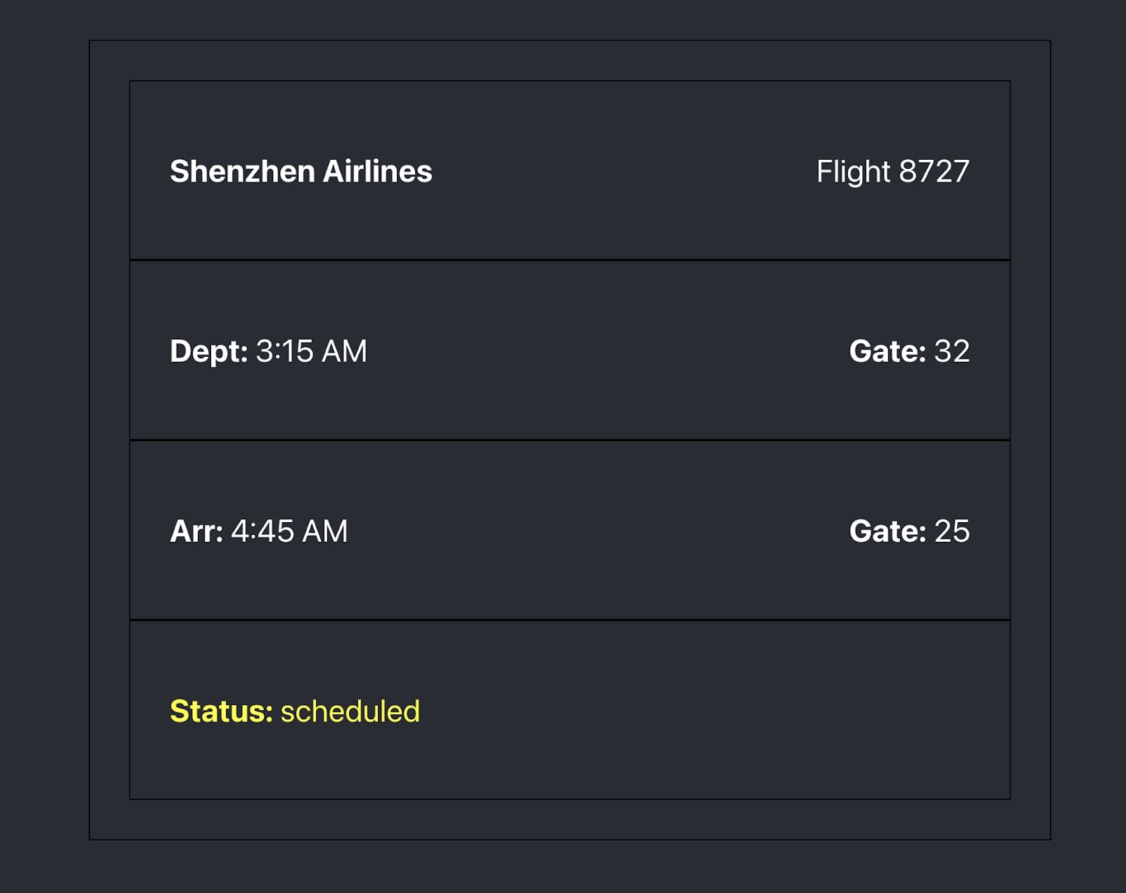 airline and flight number here