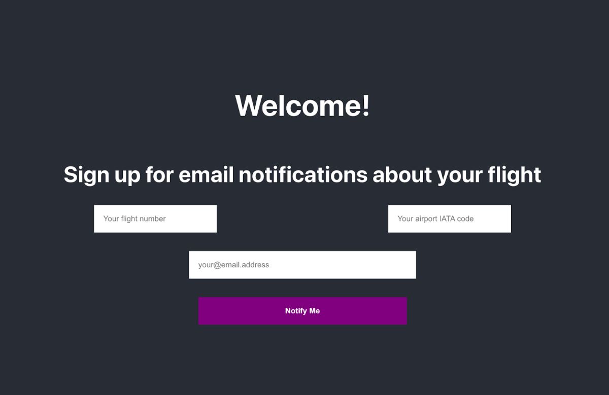 Sign up for email notifications