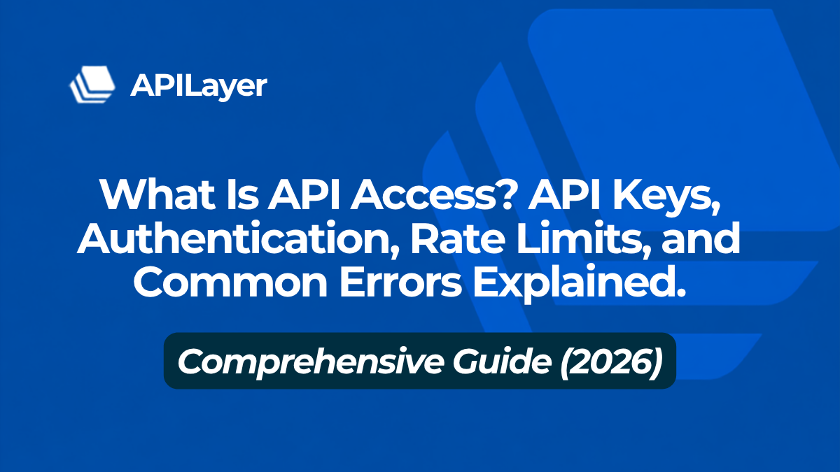 API Access Explained: Keys, Auth, Rate Limits & Errors