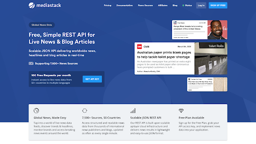 mediastack API